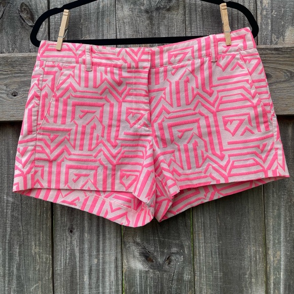 J. Crew Pink and White High Waist Shorts - Picture 1 of 9